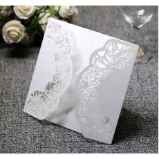 White Laser Holder Marriage Invitation Card Wholesale Wedding Supplies